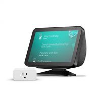 Echo Show 8 Charcoal with Adjustable Stand and Amazon Smart Plug