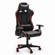 FURNIRFUN Furnirfun Comfortable Ergonomic Racing Chair, Sturdy Enlarged High-Back Gaming with Lumbar Support, Adjustable Swivel PU Leather Office Computer Chair. (RED)