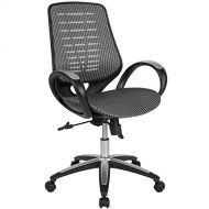 Flash Furniture Newton High Back Office Chair with Contemporary Mesh Design in Gray