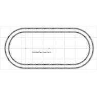 Crazy Model Trains Oval 18 - Double Oval Bachmann 46 X 91 HO Scale E-Z Track With Gray Roadbed and Nickel Silver Rails Train Set