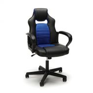 OFM Essentials Gaming Chair - Racing Style Ergonomic Mesh and Leather Computer Chair, Blue (ESS-3083-BLU)