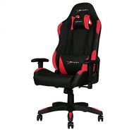 E-WIN Gaming Chair Ergonomic High Back PU Leather Racing Style with Adjustable Armrest and Back Recliner Swivel Rocker Office Chair Black Red