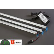 LEDUPDATES 20 + 24 + 24 inches linked White LED Light for 6ft Jewelry Showcase with UL 12v Power Supply