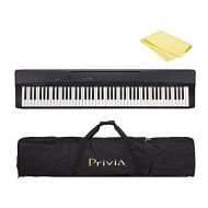 Casio PX-160 Privia Touch Sensitive 88 Key Tri Sensor Scaled Hammer Action Keyboard Digital Piano with 18 Built-In Tones Package with Privia Case and Zorro Sounds Piano Polishing C