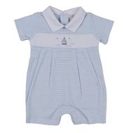 Kissy Kissy Baby-Boys Infant Sail On Stripe Short Playsuit with Collar