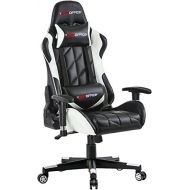 GTPOFFICE Gaming Chair Racing Style Office Ergonomic Conference Executive Manager Work Chair Leather High Back Adjustable Swivel Computer Desk Task Chair Tilt E-Sports Chair … (Whi