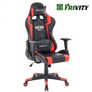 Frivity Gaming Recliner Chair, PU Leather Office Computer with Support Racing Chair 300 lbs Red