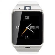 Geelyda Smart Watch Aplus GV18 Bluetooth phone Camera Sweat Proof Wrist Watch with SIM Card Slot and GSM NFC for IOS iPhone, Android Samsung HTC Sony LG Smartphones-white