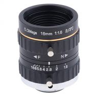 Prettyia CCTV Industrial Camera Varifocal 5MP 16mm f/1.6C Aperture Focal Manual IRIS Zoom CS Mount Lens Format 2/3 (Black)