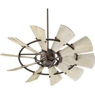 Quorum 95210-86 Windmill 52 Ceiling Fan with Wall Control, Oiled Bronze