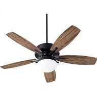 Quorum 18525-69 Eden 52 Outdoor Ceiling Fan with LED Lights and Pull Chain, Noir