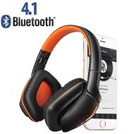 Weton Wireless Gaming Headset, V4.1 Overhead Headphones with Microphone for iOS&Android Smartphones Computers Gaming Devices (Orange)