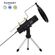 TKGOU Microphone For IPhone Phone With Pop Filter & Tripod Stand With 3D Echo, Karaoke Live Monitor, Voice Changer, Singing microphone for music recording(Nuts 991)
