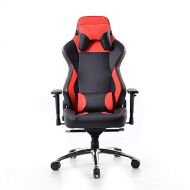 BTI Elite Series Ergonomic Reclining Gaming Chair with Steel Frame, Neck and Lumbar Support, Adjustable Height and Arms, Red/Black