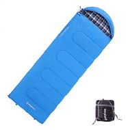 KingCamp Lightweight 3 Season Camping Sleeping Bag, Double and Single Size, 6 Colors