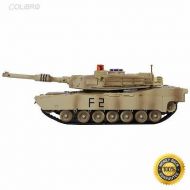 COLIBROX--1:14 MIA2 Abrams Remote Control RC Battle Tank Military Infrared Shooting Color: Groovy Green Scale,This Is Our Large And Realistic R/C Tank Which Is Fully Functional,Dur