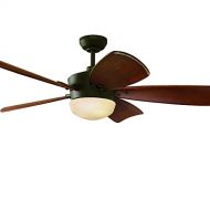 Harbor Breeze Platinum Series 60-in Oil-rubbed Bronze Downrod Mount Ceiling Fan with Light Kit and Remote