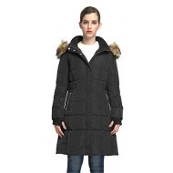 Orolay Womens Puffer Down Coat Winter Jacket with Faux Fur Trim Hood YRF8020Q