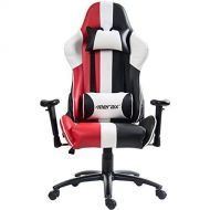 Merax Justice Series Racing Style Gaming Chair Ergonomic High Back PU Leather (Red)