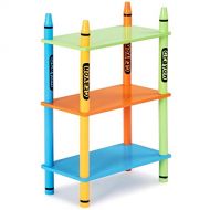 EnjoyShop 3 Tiers Kids Bookshelf Crayon Themed Storage Colorful Shelves
