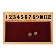 Storeindya storeindya Wooden Board Classic Game Shut The Box 12 Number - Popular English Pub Game for All Ages