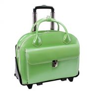 McKleinUSA Detachable - Wheeled Womens Laptop Briefcase, Leather, Mid-Size, Green - GLEN ELLYN | Mcklein - 94361