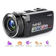 Gongpon Camcorder Digital Camera Full HD 1080p 18X Digital Zoom Night Vision Pause Function with 3.0 LCD and 270 Degree Rotation Screen with Remote Controller