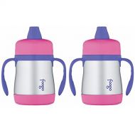 Thermos Foogo Vacuum Insulated 7oz Sippy Cup wHandles (PinkPurple) 2PK