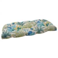 Stone Pillow Perfect Outdoor Splish Splash Wicker Loveseat Cushion, Blue