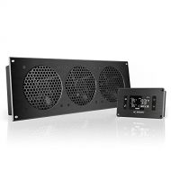 AC Infinity AIRPLATE T9, Quiet Cooling Fan System 18 with Thermostat Control, for Home Theater AV Cabinets