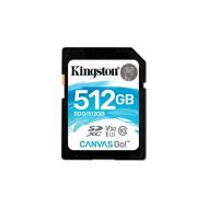Kingston Canvas Go! 512GB SDXC Class 10 SD Memory Card UHS-I 90MBS R Flash Memory Card (SDG512GBET)