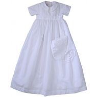 Carouselwear Infant Boys Christening Baptism Gown with Hand Embroidered Cross and Bonnet