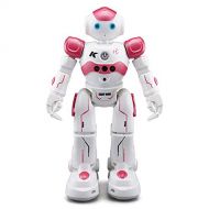 WEECOC Smart Robot Toys Gesture Control Remote Control Robot Kids Toys Birthday Can Singing Dancing Speaking Two Walking Models (Pink)
