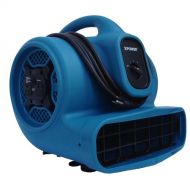 XPOWER X-400A 1/4 HP 1600 CFM 3 Speed Air Mover with Dual Outlets for Daisy Chain, 3.0-Amp