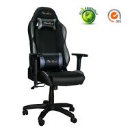 Ergonomic Gaming Chair, Taurus Computer Gaming Chair Adjustable Armrest Backrest PU Leather Large Size Racing Chair Headrest Lumbar Support Best Gaming Chair (Grey)