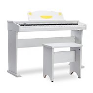 Artesia FUN-1 61-Key Childrens Digital Piano with Bench and Headphones - White