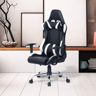 WATERJOY Office Desk Chair, WaterJoy High-Back Racing Gaming Chair,PU Leather Ergonomic PC Gaming Swivel Adjustable Chair with Headrest Lumbar Support Black