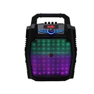 Mr. Dj Rock 8 Portable Speaker Buitl-in Bluetooth, FM Radio, USB/Micro SD Card, Rechargeable Battery & LED Party Light, 1000W P.M.P.O