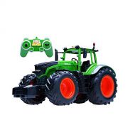SOWOFA 1:16 Scale Giant RC Farmer Tractor Excavator Truck w/ Light Sound Classic Detachable Accessories Electric Remote Control Farm Engineering for Child boy Gift (Original Boxing