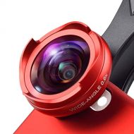 AUSWIEI 2 in 1 Smartphone Camera Lens Wide Angle Lens & Macro Lens for iPhone Samsung Android Most Smartphones (Color : Red)