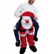 Huiyankej Piggyback Santa Costume Adult Carry On Me Costume Christmas Mascot Pants