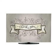 Miki Da Outdoor TV Cover Calligraphy Thank You Text Beautiful Vintage Frame Lettering Vector Illustration EPS L54 x W55