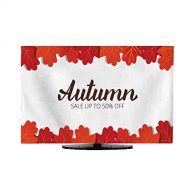 Miki Da TV Cover Autumn Sale Banner with Maple Leaves Frame and Trendy Autumn Brush Lettering Seasonal Fall Sale Card L50 x W52
