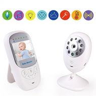 BCRTO Baby Monitor Baby Video Baby Camera Cry Warning Infrared Night Vision Temperature Sensor Two-Way Audio and Long Operating Range
