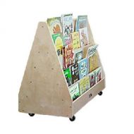 GT Natural Bookshelf for Kids Rolling Small Corner Low Kids Room Storage Organizer Display Bedroom Rack House Furniture & E Book by Easy2Find.