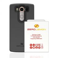 ZEROLEMON ZeroLemon LG V10 Extended Battery Case, ZeroLemon LG V10 9000mAh TriCell Extended Battery with Soft TPU Full Edge Protection Case  Black