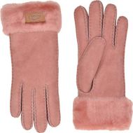 UGG Womens Turn Cuff Water Resistant Sheepskin Gloves Lantana Pink MD