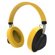 Summersum Bluetooth Headphones On Ear with Mic, 57mm Folding Wireless Headset, Wired and Wireless Headphones for Cell Phone/TV/PC, 40 Hours Long Play Time (Yellow)
