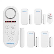BIBENE Door Alarm System Home Security DIY Kit, 4 Zones, Loud 130dB, 2-In-1 Host, One Button Remote, Expandable 40 Door Window Motion Sensors, Password Required Burglar Alert Secur