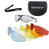 Titus Premium G Series Multi-Lens Safety Glasses Bundle - Professional Range Glasses, 9 Piece Kit